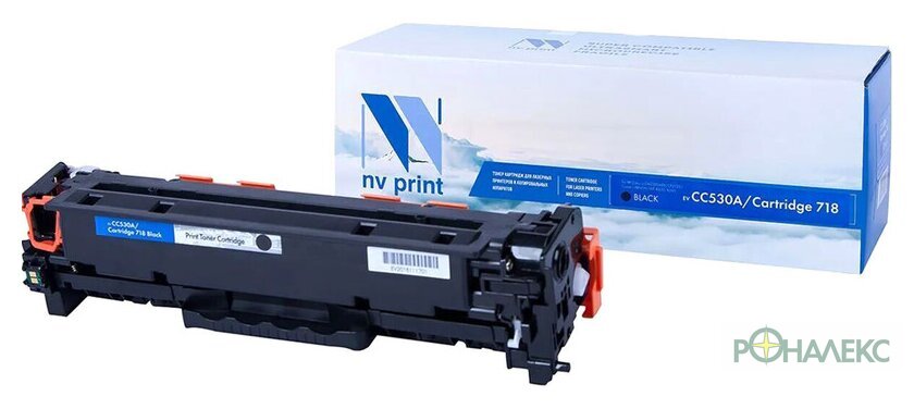 Картридж NV Print NV-CC530A/718Bk (аналог HP CC530A, Canon 718) - фото