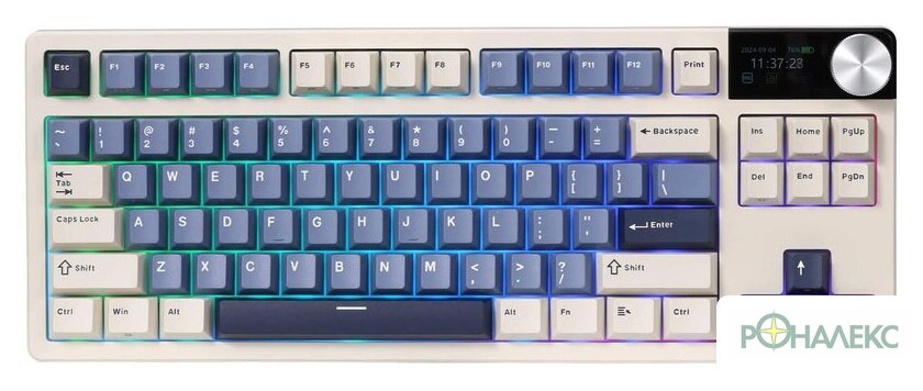 Клавиатура Royal Kludge S85 Horizon Blue (RK Beige) - фото