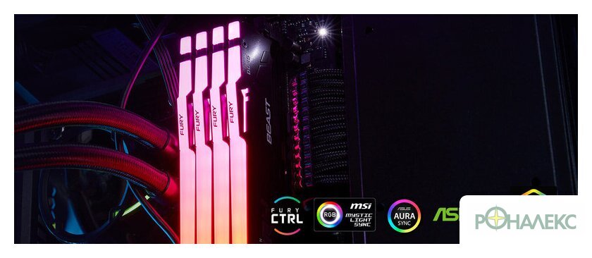 Оперативная память Kingston FURY Beast RGB 2x16ГБ DDR5 6000 МГц KF560C30BBAK2-32 - фото4