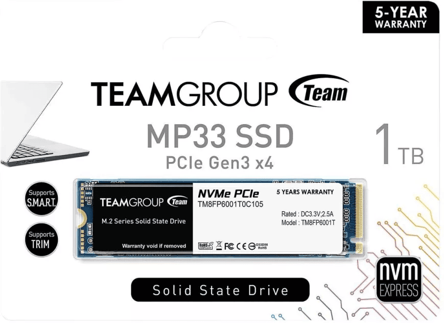 Жесткий диск SSD 1Tb Team MP33 (TM8FP6001T0C101)