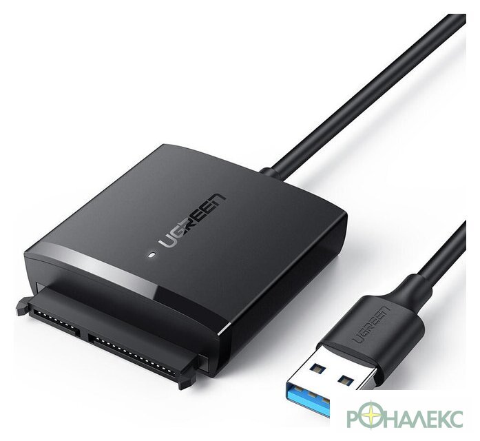 Кабель Ugreen CM257 60561 USB Type-A - SATA (черный) - фото