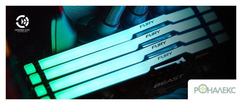 Оперативная память Kingston FURY Beast RGB 2x16ГБ DDR5 6000 МГц KF560C30BBAK2-32 - фото5