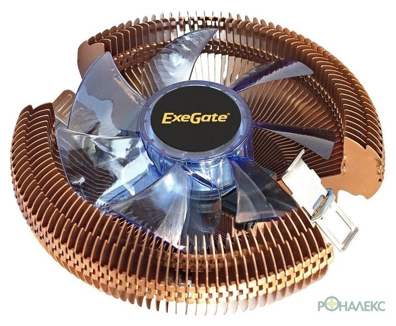 Кулер для процессора ExeGate EE91-PWM.Cu.BLUE EX286154RUS - фото2