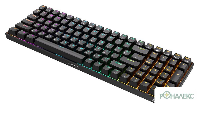 Клавиатура Royal Kludge RK100 RGB (черный, RK Red) - фото4