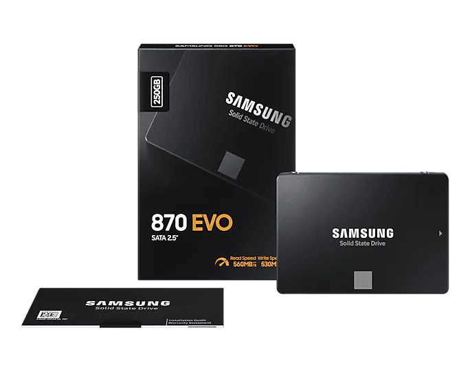 Жесткий диск SSD 250Gb Samsung 870 EVO MZ-77E250B/EU- фото