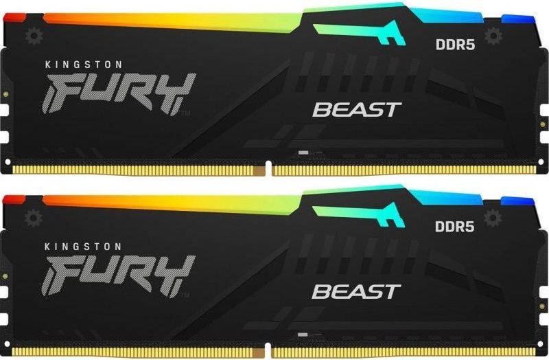 Модуль памяти 32Gb (2*16Gb) Kingston FURY Beast RGB (KF548C38BBAK2-32)- фото
