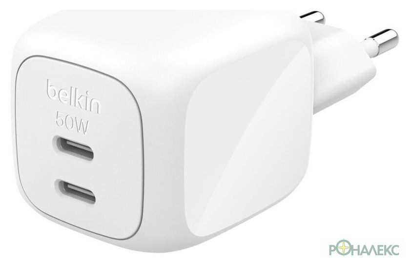 Сетевое зарядное Belkin WCH019KQWH (белый) - фото