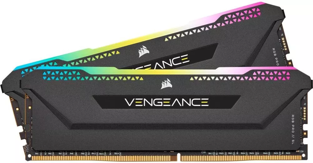 Модуль памяти 16Gb (2*8Gb) Corsair Vengeance RGB Pro SL Black (CMH16GX4M2D3600C18)- фото