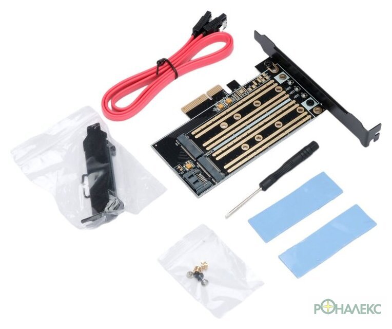 Адаптер для подключения M.2 накопителей Gembird MF-PCIE-NVME-SATA - фото5