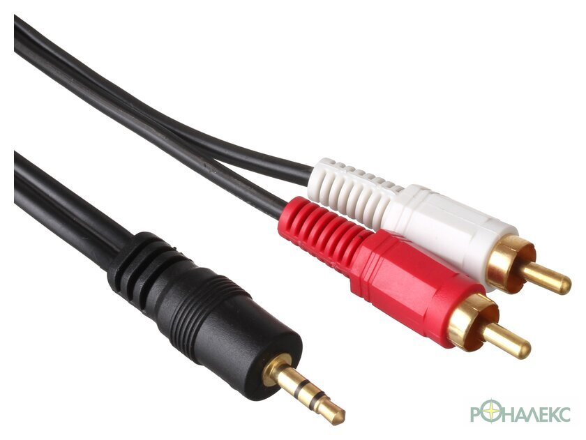 Кабель ExeGate 3.5mm Jack M - 2xRCA 2 м [EX225927RUS]
