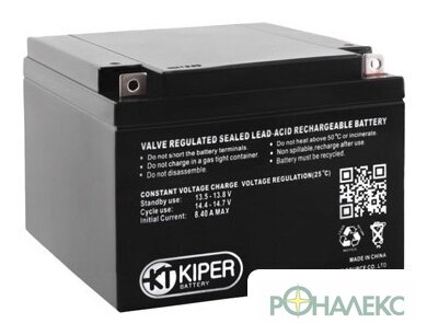 Аккумулятор для ИБП Kiper GP-12260 (12В/26 А·ч) - фото