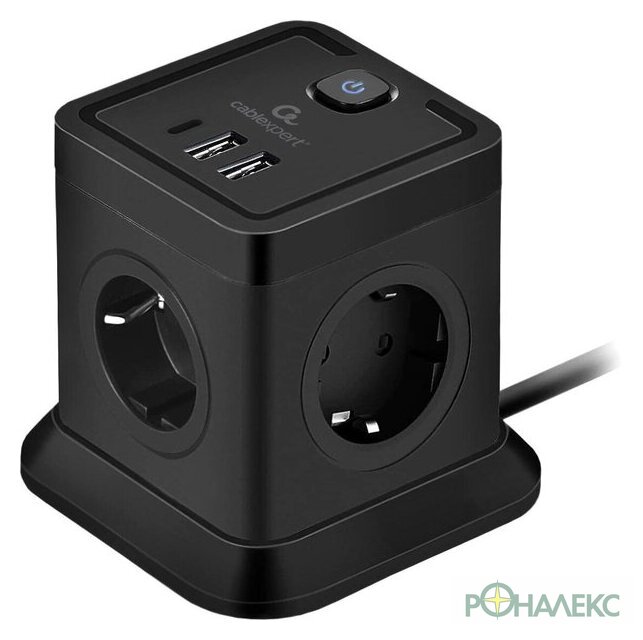 Сетевой фильтр Cablexpert TWR-4-CU2-B-2 - фото
