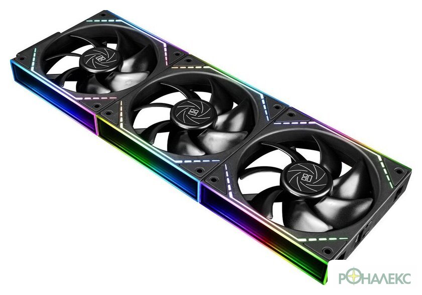 Комплект вентиляторов для корпуса Thermalright TL-M12Q X3 (черный) - фото
