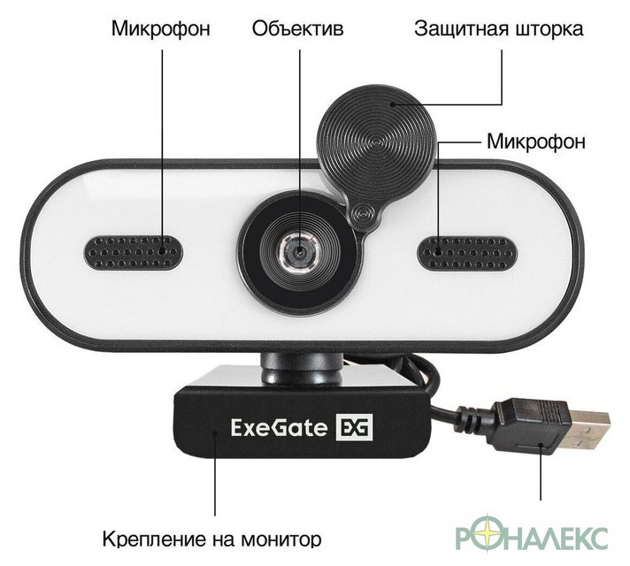 Веб-камера ExeGate eStudio EW-722 2K AF EX299465RUS - фото5