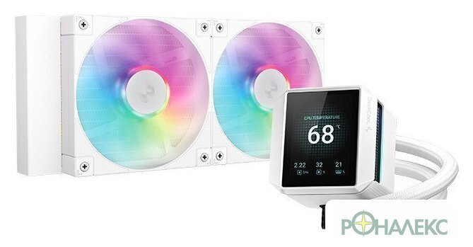 Система жидкостного охлаждения для процессора DeepCool Mystique 240 WH ARGB R-LX240-WHDSNMCP-G-1 - фото