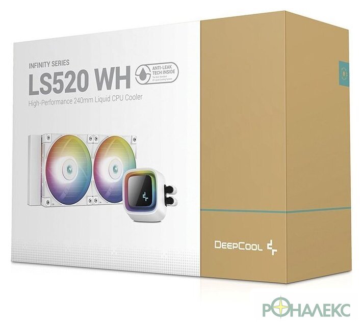 Система жидкостного охлаждения для процессора DeepCool LS520 WH R-LS520-WHAMNT-G-1 - фото3