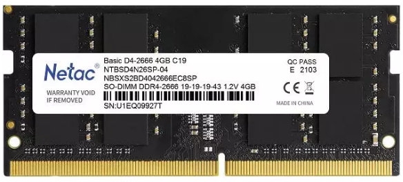 Модуль памяти 4Gb Netac Basic (NTBSD4N26SP-04)