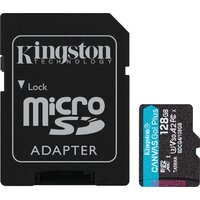 Карта памяти Kingston Canvas Go! microSDXC 128GB SDCG4/128GB (с адаптером)