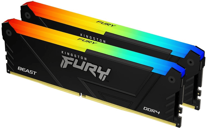 Модуль памяти 32Gb (2*16Gb) Kingston FURY Beast RGB (KF432C16BB12AK2/32)- фото