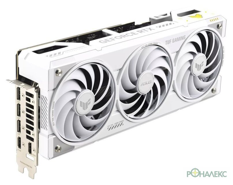Видеокарта ASUS TUF Gaming GeForce RTX 5070 Ti 16GB GDDR7 BTF White OC Edition TUF-RTX5070TI-O16G-BTF-WHITE - фото
