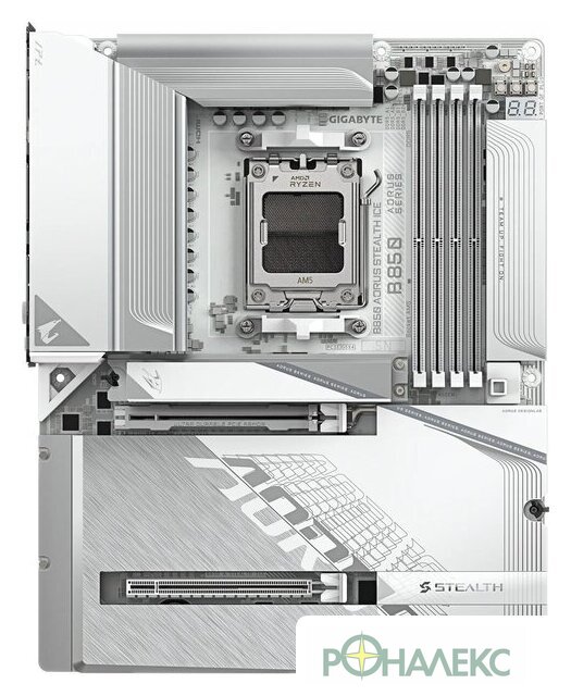 Материнская плата Gigabyte B850 Aorus Stealth Ice - фото