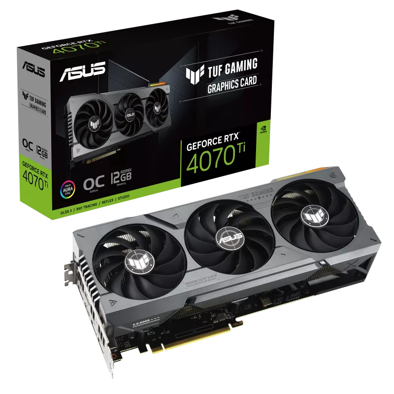 Видеокарта Asus RTX 4070Ti TUF Gaming OC Edition (TUF-RTX4070TI-O12G-GAMING)- фото