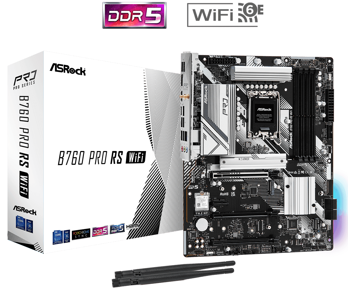 Материнская плата AsRock B760 PRO RS WiFi- фото