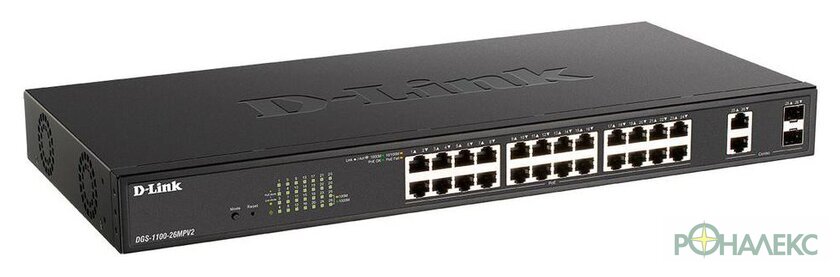 Управляемый коммутатор 2-го уровня D-Link DGS-1100-26MPV2/A3A - фото