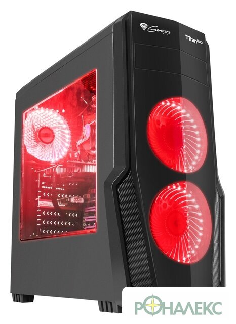 Корпус Genesis Titan 800 (красная подсветка) - фото