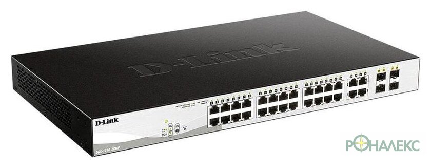 Настраиваемый коммутатор D-Link DGS-1210-28MP/F3A - фото