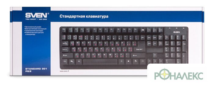 Клавиатура SVEN Standard 301 USB (черный) - фото4