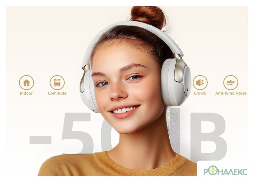Наушники QCY H3 Pro (бежевый) - фото2