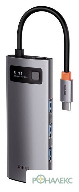 USB-хаб Baseus Metal Gleam Series Multifunctional HUB Type-C Hub Docking Station CAHUB-CX0G - фото3