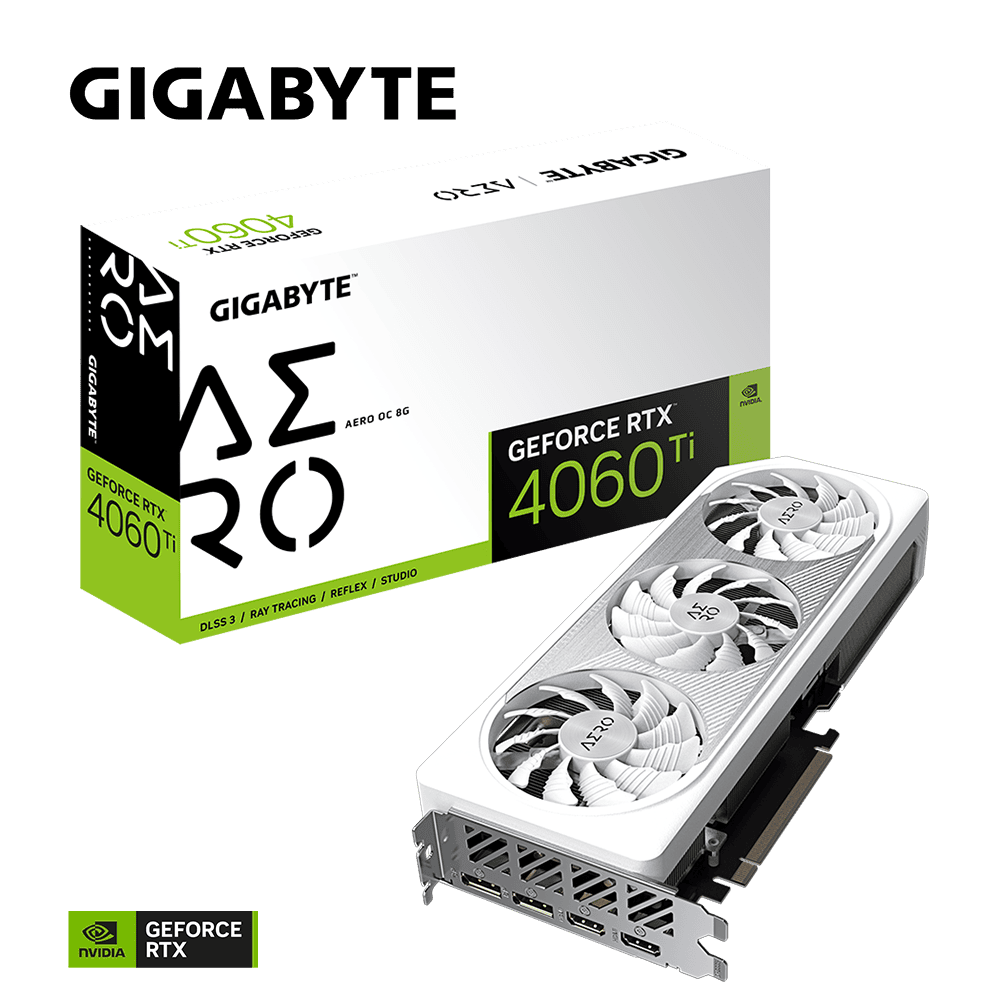 Видеокарта Gigabyte RTX 4060Ti Aero OC 8G (GV-N406TAERO OC-8GD)- фото