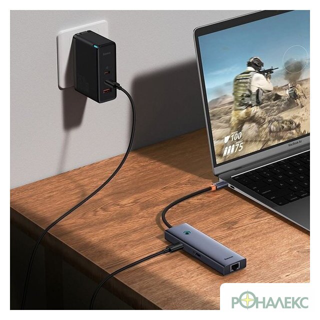 Док-станция Baseus Flite Series 6-Port Hub Docking Station B00052807813-00 - фото5