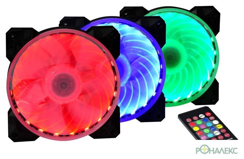 Комплект вентиляторов для корпуса Spire Magic Lantern X2-12025S1L6-RGB-LED - фото