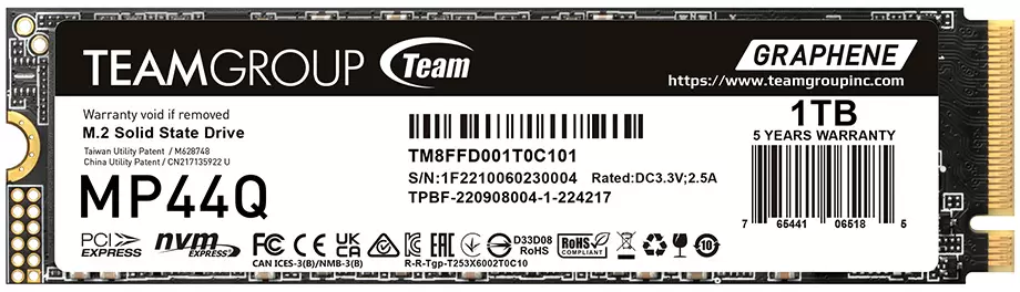 Жесткий диск SSD 1Tb Team MP44Q (TM8FFD001T0C101)