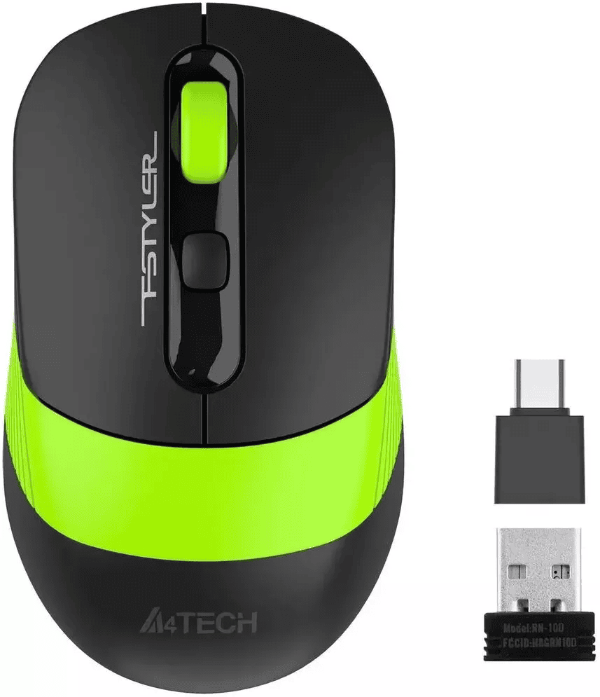 Мышь A4Tech Fstyler FG10CS Air (черный/зеленый)