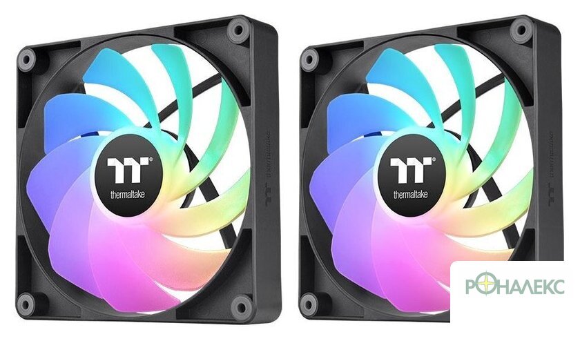 Комплект вентиляторов для корпуса Thermaltake CT120 Sync Reverse ARGB 2-Fan Pack CL-F173-PL12SW-A - фото