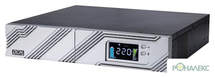 Источник бесперебойного питания Powercom Smart Rack&Tower SRT-1500A LCD - фото