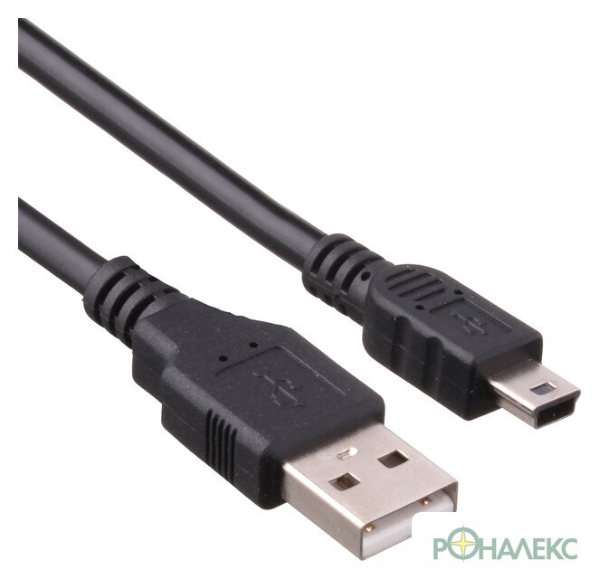 Кабель ExeGate EX191079RUS USB Type-A - miniUSB (1 м, черный)