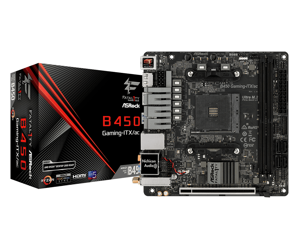 Материнская плата AsRock Fatal1ty B450 Gaming-ITX/ac- фото