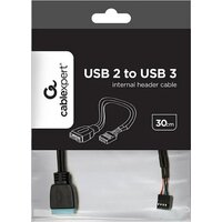 Кабель Cablexpert CC-U2U3-01 (30 см, черный)- фото2