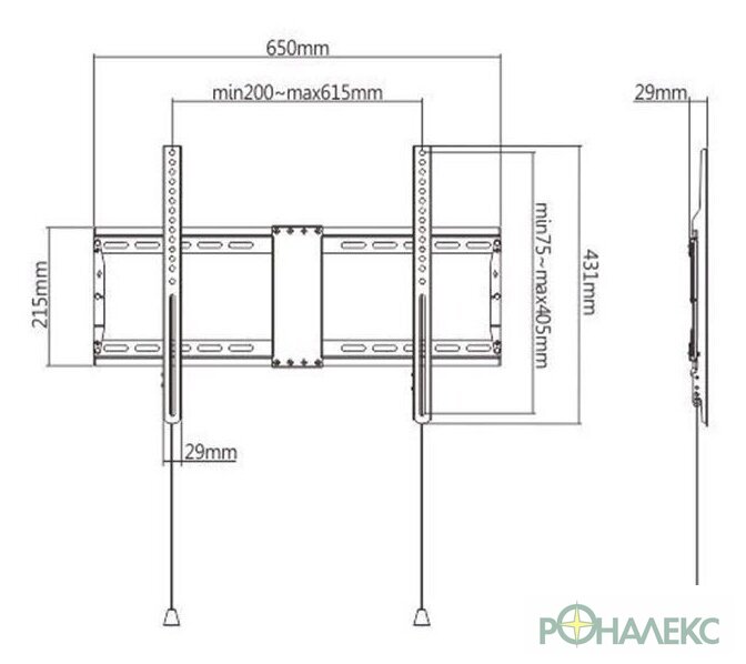 Кронштейн для телевизора Gembird WM-80F-01 - фото2
