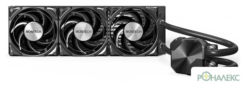 Система жидкостного охлаждения для процессора Montech HyperFlow Silent 360 (черный) - фото2