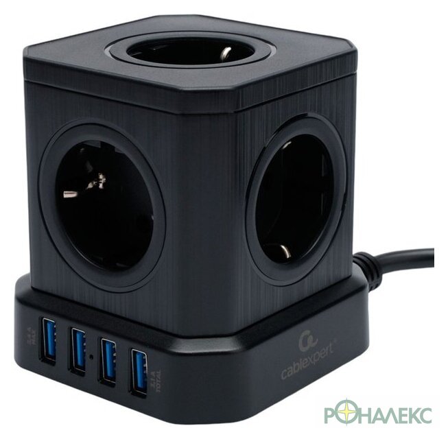 Сетевой фильтр Cablexpert TWR-5-U4-B-3 - фото