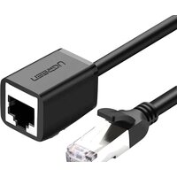 Удлинитель по витой паре Ugreen NW122 11279 RJ45 - RJ45 (1 м, черный)