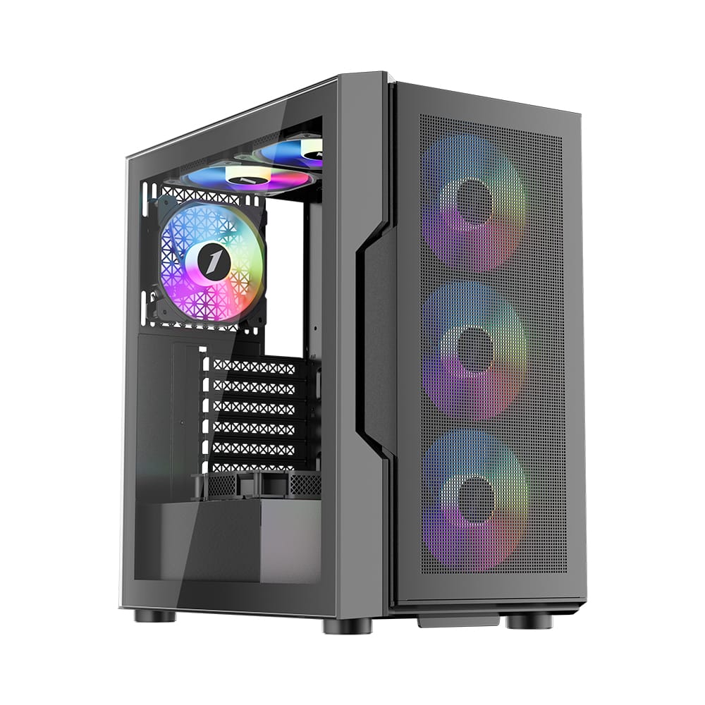 Корпус 1stPlayer Trilobite T7-P (черный) (T7-P-BK-4F1)