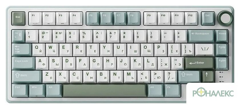 Клавиатура Royal Kludge R75 RGB Sky Cyan (RK Silver) - фото2