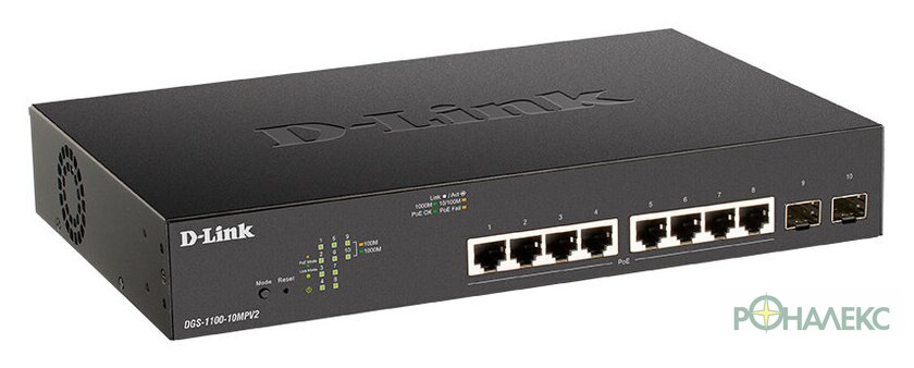 Управляемый коммутатор 2-го уровня D-Link DGS-1100-10MPV2/A3A - фото